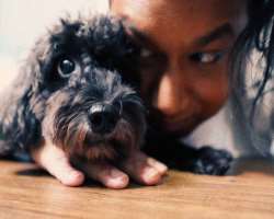 He is accompanied by a cute dog whom he calls his BFF.